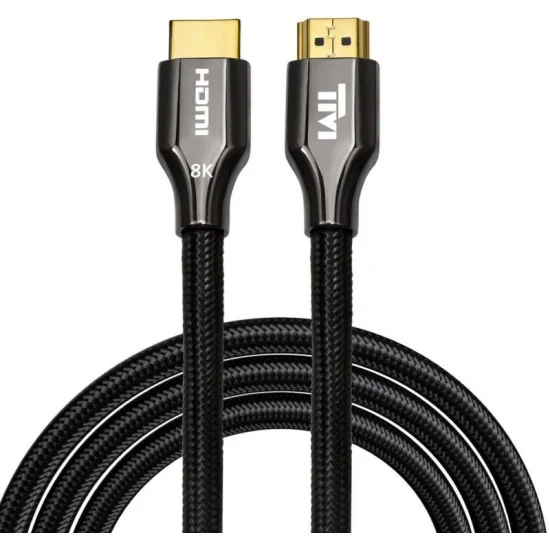 Twisted Minds Zinc Alloy 8k HDMI Cable Braided Custom8K/60Hz, 4K/120Hz/60Hz, Bandwidth 48Gbps - 2 M